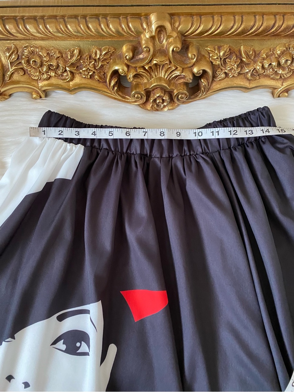 Lady Face Print Maxi Skirt - Picture 6 of 7